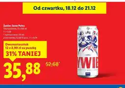 Lidl Piwo Żywiec Jasne Pełne oferta