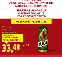Lidl Piwo Żubr 1768 oferta