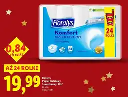 Lidl Papier toaletowy komfort greek edition Floralys oferta