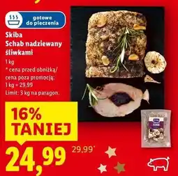 Lidl Schab wieprzowy nadziewany śliwką Skiba oferta