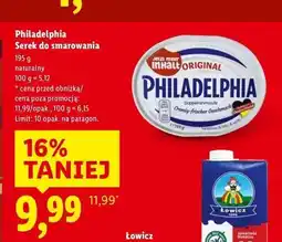 Lidl Serek oroginal Philadelphia oferta