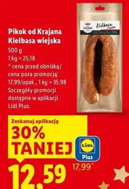 Lidl Kiełbasa wiejska Pikok Od Krajana oferta