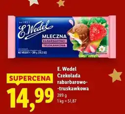 Lidl Czekolada rabarbarowo-truskawkowa E. Wedel oferta