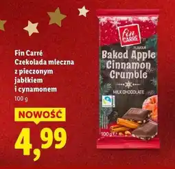 Lidl Czekolada mleczna z pieczonym jabłkiem i cynamonem Fin Carre oferta