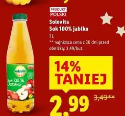 Lidl Sok jabłkowy 100 % Solevita oferta
