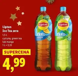 Lidl Napój zero mango Lipton Green Ice Tea oferta