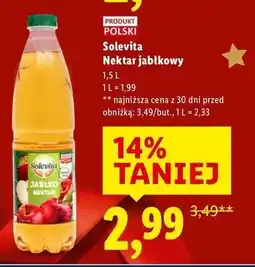 Lidl Nektar jabłkowy Solevita oferta