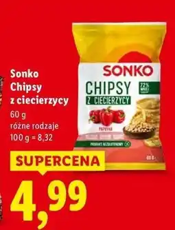 Lidl Chipsy z ciecierzycy paprykowe Sonko oferta
