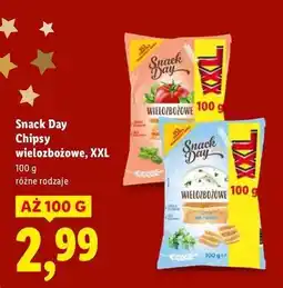 Lidl Chipsy wielozbożowe pomidor z bazylią Snack Day oferta