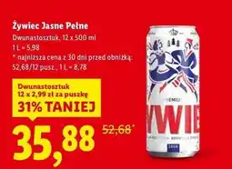 Lidl Piwo Żywiec Jasne Pełne oferta