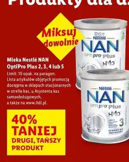 Lidl Mleko 5 Nestle Nan Optipro Plus oferta