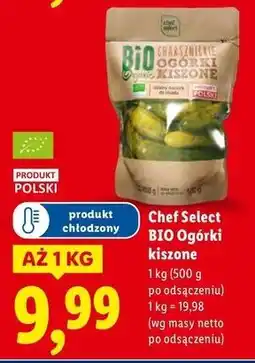 Lidl Ogórki kiszone bio Chef Select oferta