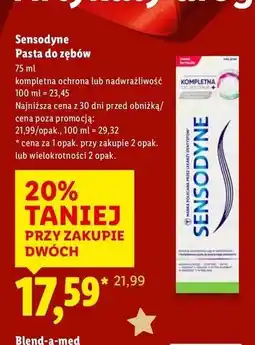 Lidl Pasta do zębów Sensodyne Nadwrażliwość I Dziąsła oferta