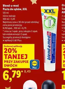 Lidl Pasta do zębów krauter clean Blend-A-Med oferta