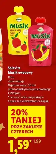 Lidl Musik jabłko-banan Solevita oferta