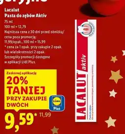 Lidl Pasta do zębów Lacalut Aktiv oferta