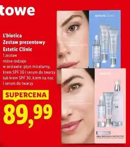 Lidl Zestaw w pudełku estetic clinic: tonik do twarzy 200 ml + krem na dzień 35 serum 30 L'biotica oferta