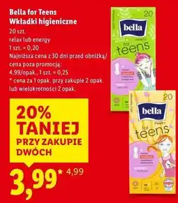 Lidl Wkładki relax Bella For Teens oferta