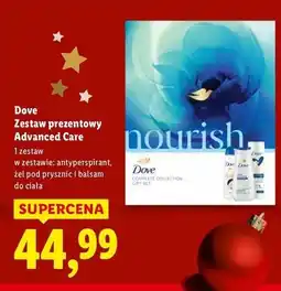 Lidl Zestaw w pudełku time to nourish żel pod prysznic 250 ml + antyperspirant 150 Dove oferta