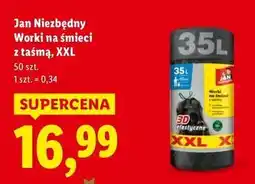 Lidl Worki na śmieci z taśmą 35 l Jan Niezbędny oferta