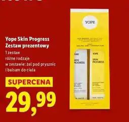 Lidl Zestaw prezentowy skin progress: żel pod prysznic + balsam do ciała Yope oferta