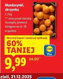 Lidl Mandarynki, skrzynka 2,3kg oferta