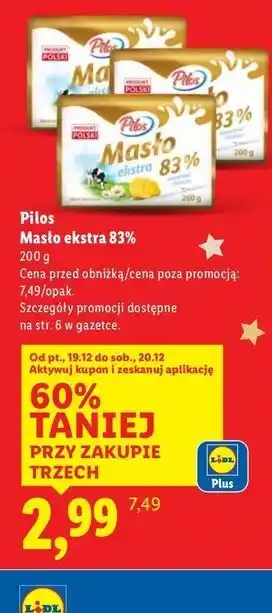 Pilos Masło ekstra 83% 200g