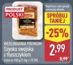 ALDI Szynka swojska z tłuszczykiem oferta