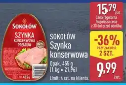 ALDI Sokołów Szynka konserwowa oferta