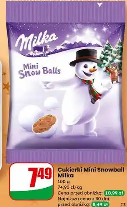 Dino Cukierki Mini Snowball Milka (100g) oferta