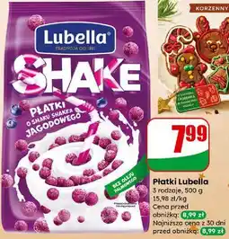 Dino Płatki Lubella SHAKE o smaku shake'a jagodowego oferta