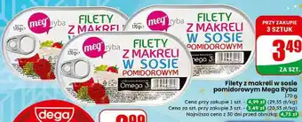 Dino Filety z makreli w sosie pomidorowym Mega Ryba oferta