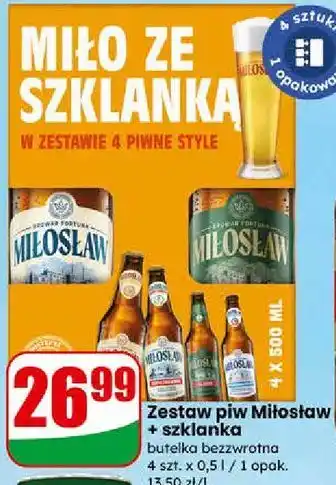 Dino Zestaw piw Miłosław + szklanka oferta