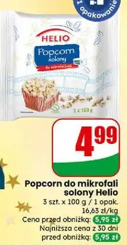 Dino Popcorn do mikrofalówki solony Helio oferta