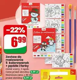 Dino Zestaw do malowania 5 kolorowanek + pędzle i farby oferta