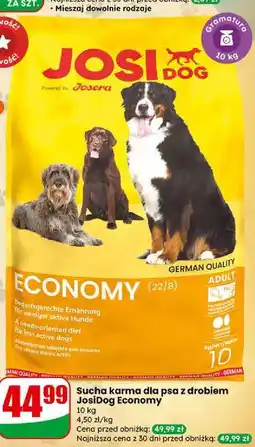 Dino Sucha karma dla psa z drobiem JosiDog Economy oferta