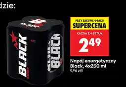 Biedronka Napój energetyczny Black, 4x250 ml oferta