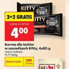 Biedronka Karma dla kotów w saszetkach Kitty, 4x85 g oferta