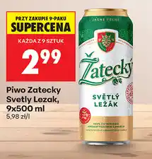 Biedronka Piwo Žatecky Světlý Ležak, 9x500 ml oferta