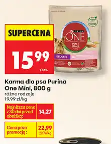 Biedronka Karma dla psa Purina One Mini, 800 g oferta