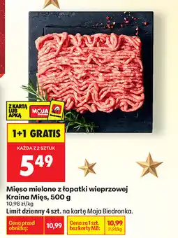 Biedronka Mięso mielone z łopatki wieprzowej Kraina Mięs, 500 g oferta