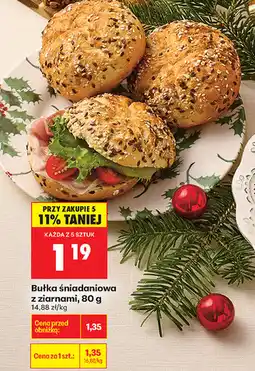 Biedronka Bułka śniadaniowa z ziarnami, 80 g oferta