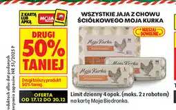 Biedronka Jaja z chowu ściółkowego Moja Kurka oferta