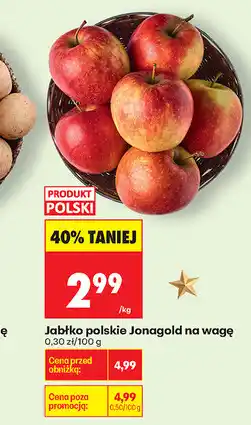 Biedronka Jabłko polskie Jonagold na wagę oferta