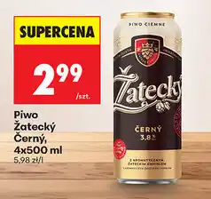Biedronka Piwo Žatecky Černý, 4x500 ml oferta