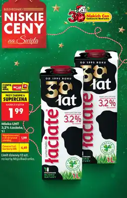 Biedronka Mleko UHT 3,2% Łaciate 1L oferta