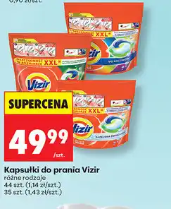 Biedronka Kapsułki do prania Vizir, różne rodzaje, 44 szt oferta