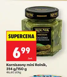 Biedronka Korniszony mini Rolnik, 314 g/150 g oferta