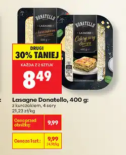 Biedronka Lasagne Donatello, 400 g: z kurczakiem, 4 sery oferta