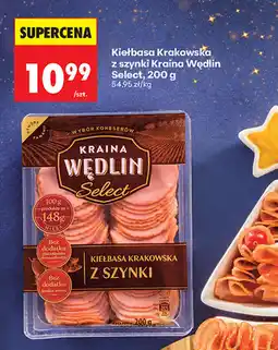 Biedronka Kiełbasa Krakowska z szynki Kraina Wędlin Select, 200 g oferta